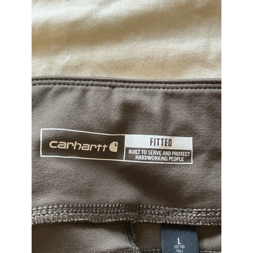 Carhartt Force W Green Brown Utility Pocket Leggings Size Large Tall L 12-14 - Picture 8 of 10